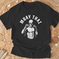 Muay Thai Skeleton Fighter MMA Club Coach Martial Arts Fight T-Shirt Gifts for Old Men Muay Thai Skeleton Fighter MMA Club Coach Martial Arts Fight T-Shirt Gifts for Old Men