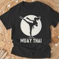 Muay Thai Woman Image T-Shirt Gifts for Old Men Muay Thai Woman Image T-Shirt Gifts for Old Men