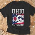 Ohio Flag Swimming Team Swim Swimmer US State T-Shirt Gifts for Old Men Ohio Flag Swimming Team Swim Swimmer US State T-Shirt Gifts for Old Men