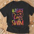 Peace Love Swim Swimming Tie Dye Swimmer Swimming Swim Team T-Shirt Gifts for Old Men Peace Love Swim Swimming Tie Dye Swimmer Swimming Swim Team T-Shirt Gifts for Old Men