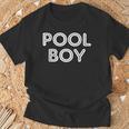 Pool Boy Saying Swim Cool Swimmer Swimming Pool T-Shirt Gifts for Old Men