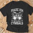 Praise Him With Loud Cymbals Psalm 150-5 Vintage Drum Kit T-Shirt Gifts for Old Men Praise Him With Loud Cymbals Psalm 150-5 Vintage Drum Kit T-Shirt Gifts for Old Men