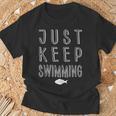 Pretty Fish Just Keep Swimming T-Shirt Gifts for Old Men
