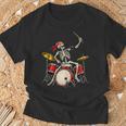 Skeleton Drummer Skull Drum Kit Halloween Sleeveless T-Shirt Gifts for Old Men