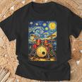 Starry Night Drum Kit Van Gogh Style Art T-Shirt Gifts for Old Men Starry Night Drum Kit Van Gogh Style Art T-Shirt Gifts for Old Men