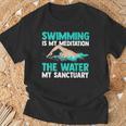 Swim Swimmers Swimming T-Shirt Gifts for Old Men