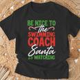 Swimming Coach Christmas Xmas Swimming Santa T-Shirt Gifts for Old Men Swimming Coach Christmas Xmas Swimming Santa T-Shirt Gifts for Old Men