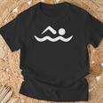 Swimming Icon T-Shirt Gifts for Old Men