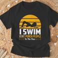 Swimming Swimmer Swim Team So I Don't Punch T-Shirt Gifts for Old Men