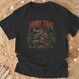 Vintage Muay Thai Wai Kru Thai Boxing Ritual Art Crocodile T-Shirt Gifts for Old Men Vintage Muay Thai Wai Kru Thai Boxing Ritual Art Crocodile T-Shirt Gifts for Old Men