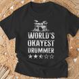Vintage World'S Okayest Drummer Drum Kit T-Shirt Gifts for Old Men Vintage World'S Okayest Drummer Drum Kit T-Shirt Gifts for Old Men