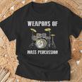 Weapons Of Mass Percussion Band Best Drummer Drum Kit T-Shirt Gifts for Old Men