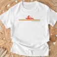 Canoe Canoeing Retro Vintage Canoeing T-Shirt Gifts for Old Men