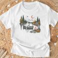 Canoe Ghost Camping Ghost Lake Halloween Spooky Fall Camping T-Shirt Gifts for Old Men