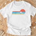 Canoes-Rowing Canoe-Rower Canoeing-Canoeist Vintage Canoes Raglan Baseball Tee T-Shirt Gifts for Old Men