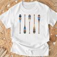 Colorful Painted Oars Paddle Nautical CanoeShirt T-Shirt Gifts for Old Men