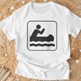 Cool Outdoor Water Sport Canoe Raglan Baseball Tee T-Shirt Gifts for Old Men