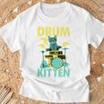 Cute Drummer Cat Drum Kitten T-Shirt Gifts for Old Men Cute Drummer Cat Drum Kitten T-Shirt Gifts for Old Men