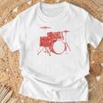 Drum Kit Drummer Band Musical Instrument Rock Music T-Shirt Gifts for Old Men Drum Kit Drummer Band Musical Instrument Rock Music T-Shirt Gifts for Old Men