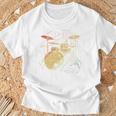 Drum Kit Retrowave Drums T-Shirt Gifts for Old Men