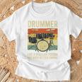 Drummer Better Timing Retro Vintage Sunset Drum Kit Graphic T-Shirt Gifts for Old Men Drummer Better Timing Retro Vintage Sunset Drum Kit Graphic T-Shirt Gifts for Old Men