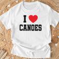 I Love Canoes T-Shirt Gifts for Old Men
