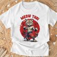 Meow Thai Funny Muay Thai And Cats Lover T-Shirt Gifts for Old Men Meow Thai Funny Muay Thai And Cats Lover T-Shirt Gifts for Old Men