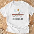 Monterey California Kayak Canoe Paddling Outdoor T-Shirt Gifts for Old Men