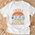 I Need A Good Paddling Retro Sunset Canoe Raglan Baseball Tee T-Shirt Gifts for Old Men