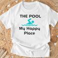 The Pool Is My Happy Place Swimming Quote T-Shirt Gifts for Old Men