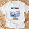Swimming Never Underestimate A Woman Swim In Her Seventies T-Shirt Gifts for Old Men Swimming Never Underestimate A Woman Swim In Her Seventies T-Shirt Gifts for Old Men