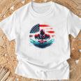 Swimming United States American Swimming Apparel Swimming T-Shirt Gifts for Old Men