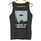 Alien Ufo Bekleidung I Want To Believe Tank Top