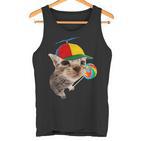 Dumme Katze Mit Lutscher-Meme Tank Top