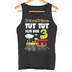 Kinder Ich Bin 3 Zug Tut Tut 3 Geburtstag Eisenbahner Tank Top