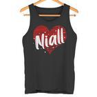Lustiger Personalisierter Name Niall Herz I Love Niall Meme Tank Top