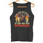 Rottweiler Alles Was Ich Brauche Ist Bier Und Rottweilers Tank Top