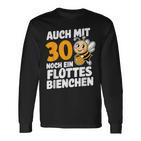 30Geburtstag Flottes Bienchen 30 Jahre Ehrentag Lustig Frau Langarmshirts