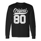 46Geburtstag Geschenk Mann Frau Original Jahrgang 1980 Langarmshirts
