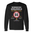 66 Geburtstagchonend Behandeln Oldtimer Ist 66 Jahre Langarmshirts