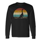Brachiosaurus Dinosaurier Deko Retrointage Für Dino Fans Langarmshirts