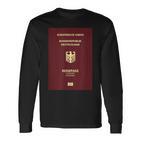 Deutscher Pass Reisepass Passport Kultur Reisen Deutschland Langarmshirts