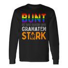 For Future 'Bunt Ist Das Dasein Und Granatenstark' Für Gute Laune -Erwachsenen Chwarz Langarmshirts