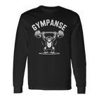 Gympanse Lustiger Gewichtheber Affe Langarmshirts