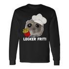 Lecker Fritiad Hamster Hamstie Meme Langarmshirts