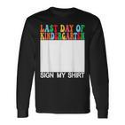 Letzter Kindergartentagign My Back Tochool Langarmshirts