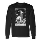 Live Deliciously Tarotkarte Wicca Ziege Heidnisch Okkult Langarmshirts