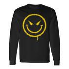 Meltingmile Face Groovige Lustige Coole Hippie-Ästhetik Langarmshirts