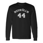 Neukölln 44 Weißes Nostalgie Berliner Bezirk Langarmshirts