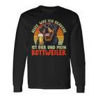 Rottweiler Alles Was Ich Brauche Ist Bier Und Rottweilers Langarmshirts